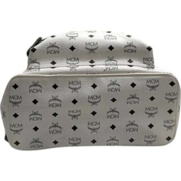 016425BT (S6) MCM Backpack Bag White PVC main image 4
